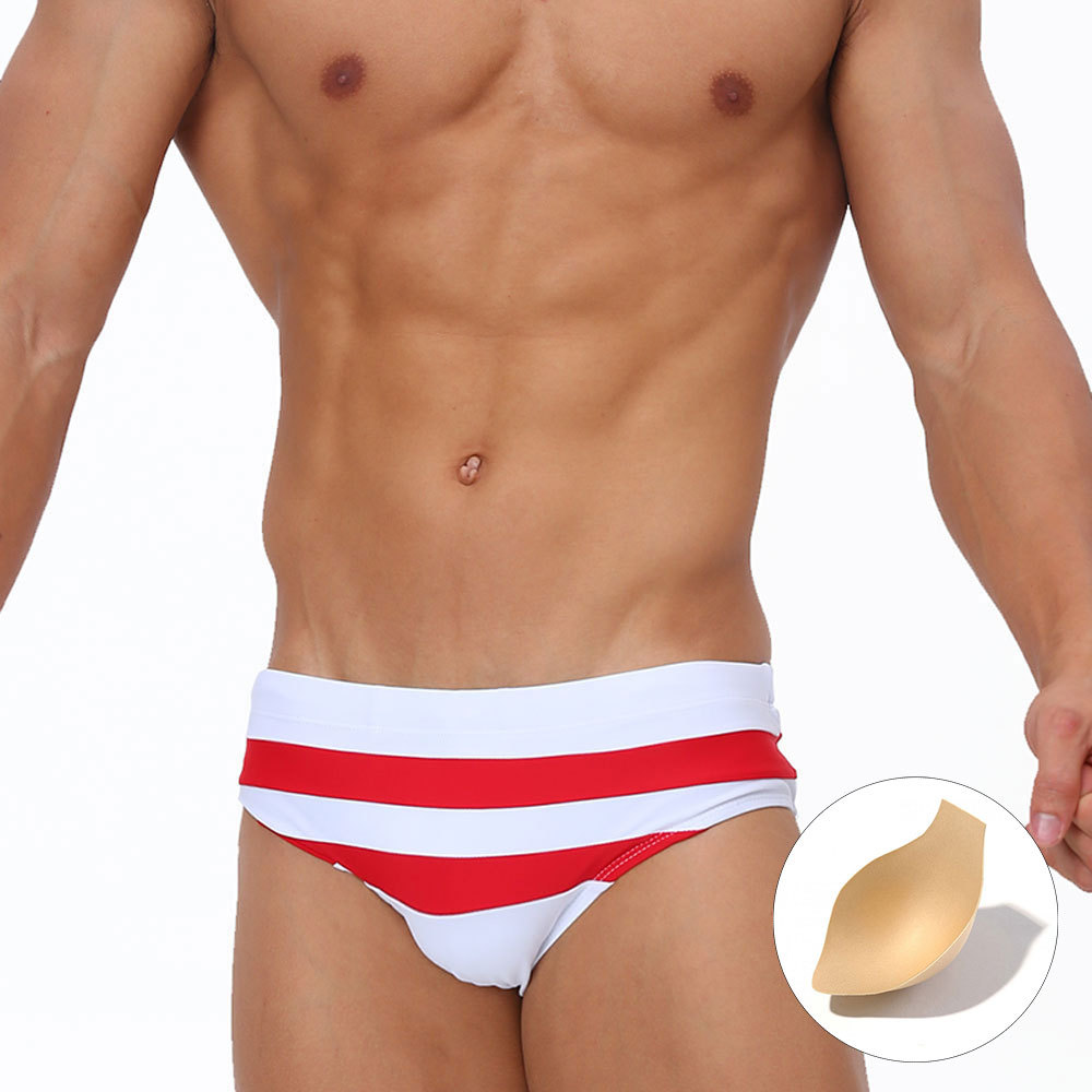 Stylish Quick Dry Men's Swimwear Bikini Briefs Low-Rise Swim Beach Shorts Trunks