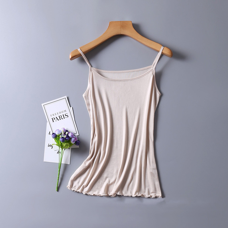 Women Mulberry Silk Camisole Top Breathable Pure Silk Cami Tank T Shirts Blouse