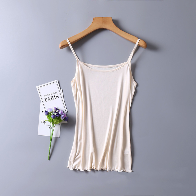 Women Mulberry Silk Camisole Top Breathable Pure Silk Cami Tank T Shirts Blouse