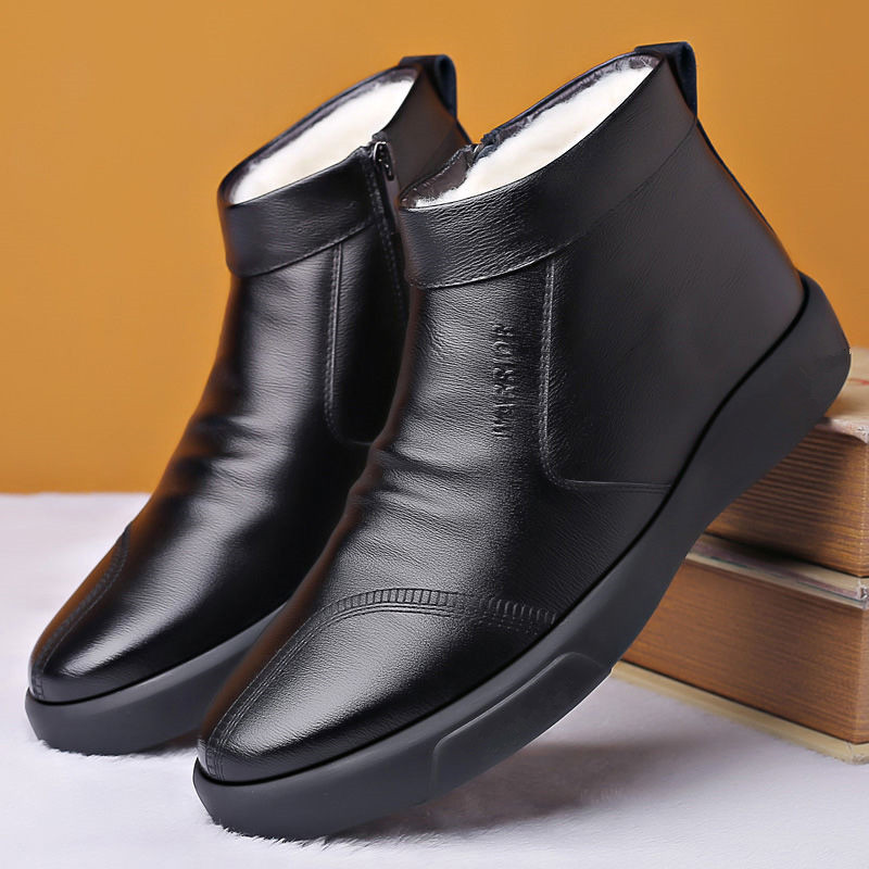 Mens Fleece Lined Warm Non-slip Winter Snow Outdoor Walking Ankle Boots Shoes - Picture 8 of 8