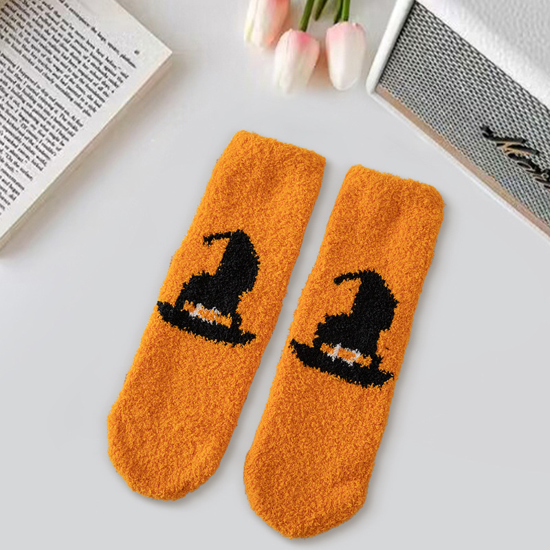 1Pairs Fluffy Socks Halloween Novelty Sleeping Socks Winter Warm Festival Party