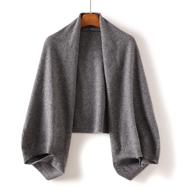 Women's Fashion Wrap Scarf Knitting Shoulder Pad Warm Cardigan Cloak - Picture 19 of 22