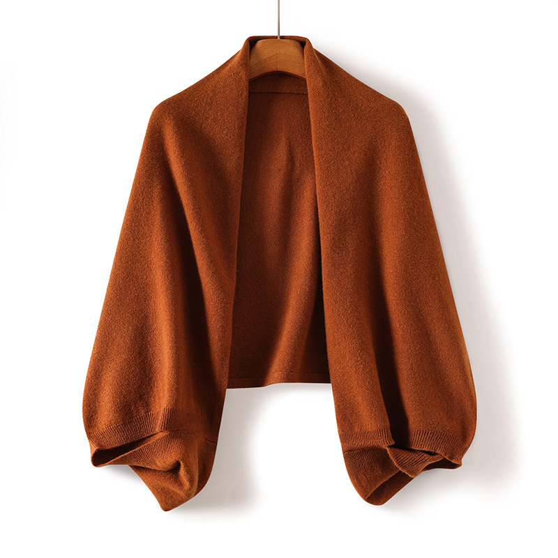 Women's Fashion Wrap Scarf Knitting Shoulder Pad Warm Cardigan Cloak - Picture 22 of 22