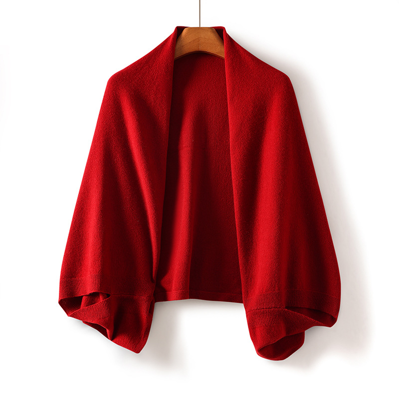 Women's Fashion Wrap Scarf Knitting Shoulder Pad Warm Cardigan Cloak - Picture 21 of 22