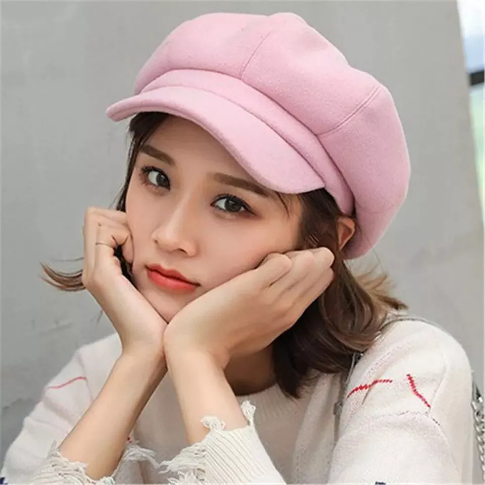 Berretto berretto retrò donna ragazza misto lana panettiere ragazzo berretto a punta newsboy - Foto 25 di 29