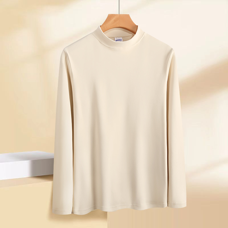Mock Turtleneck Long Sleeve Sold Men's Under Shirt Casual Pullover Shirt Tops - Picture 16 of 16