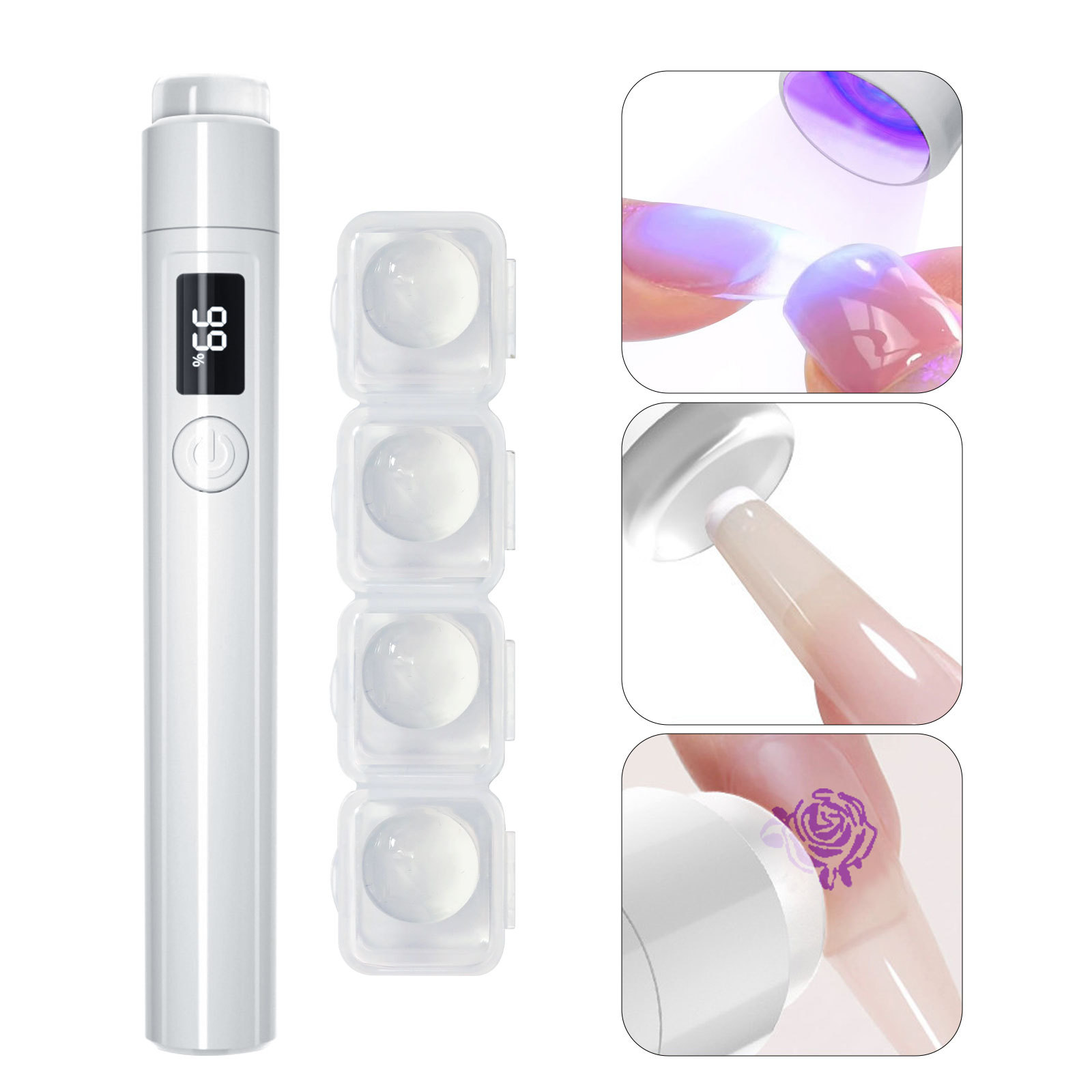 Mini UV LED Nail Lamp Portable Polish Curing Gel Dryer Light With Bracket