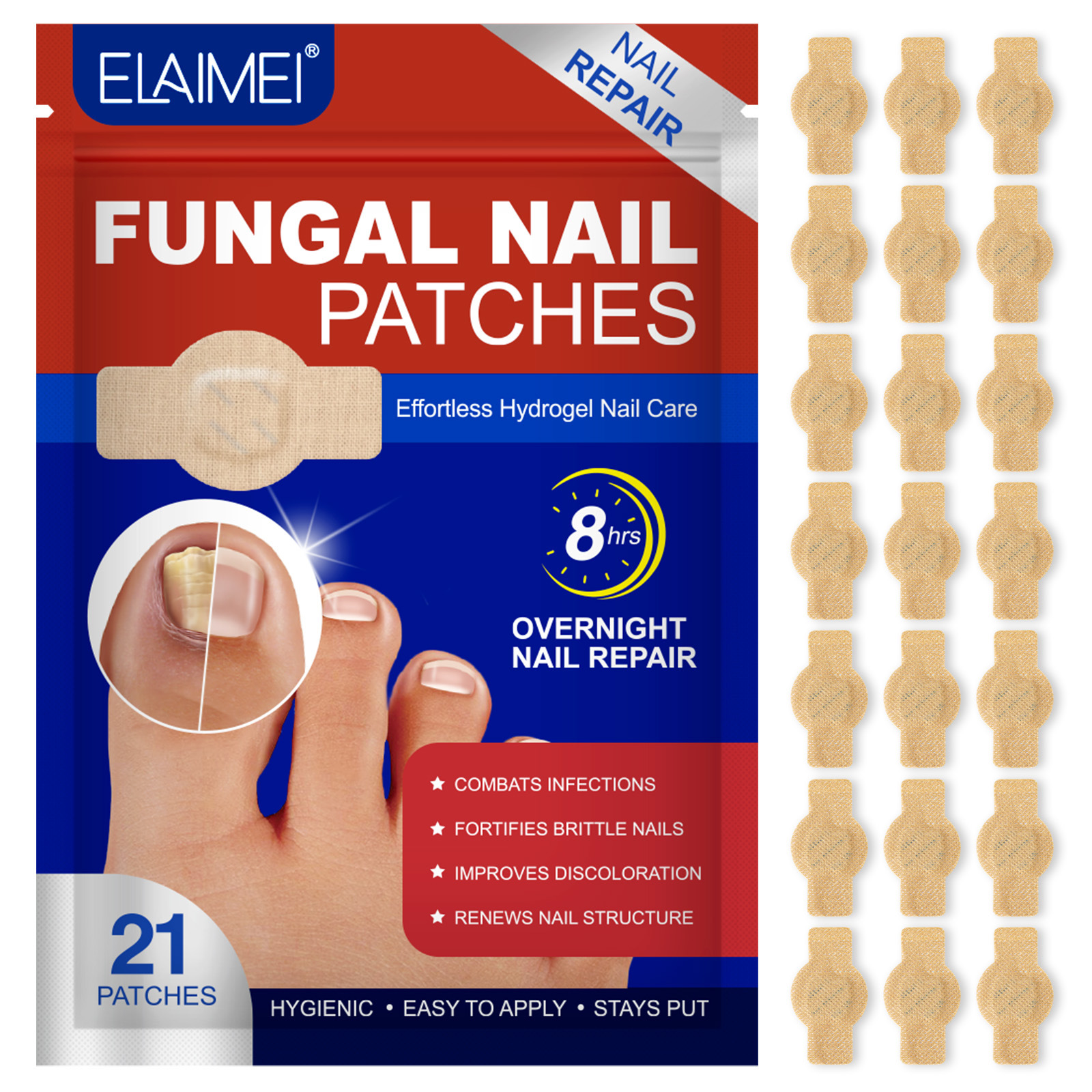 21-64 Anti Fungal Nail Treatment Patches Toe Fungus Onychomycosis Repair Sticker - Picture 25 of 29
