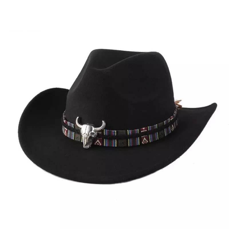 Womens Mens Hat Cowgirl Cowboy Wild West Hats Western Headwear Wide Brim Cap UK - Picture 10 of 31