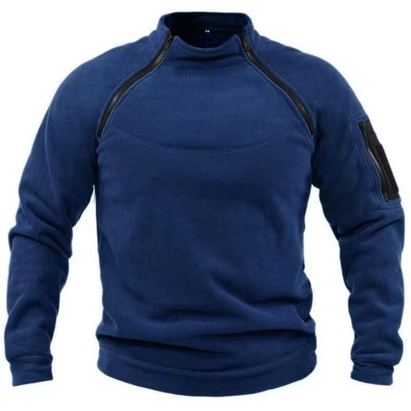 Hombres Cremallera Polar Jersey Táctico Ejército Militar Sudadera Combate Camiseta Prendas para el torso Abrigo - Imagen 19 de 23