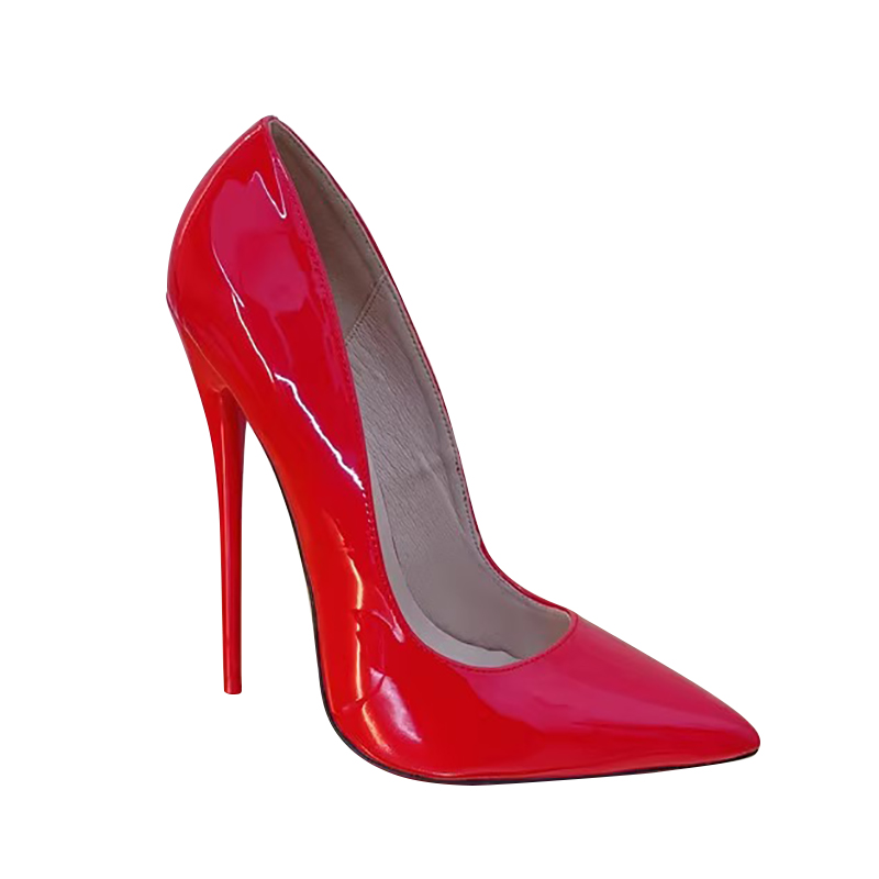 Zapatos de tacón de aguja de charol de charol súper altos de 14/16 cm para mujer - Imagen 14 de 16