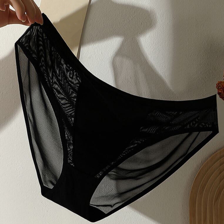 1/3 pieza Sexy Mujer Ver a Través Bragas Calzoncillos Malla Transparente Ropa Interior Francesa - Imagen 16 de 17