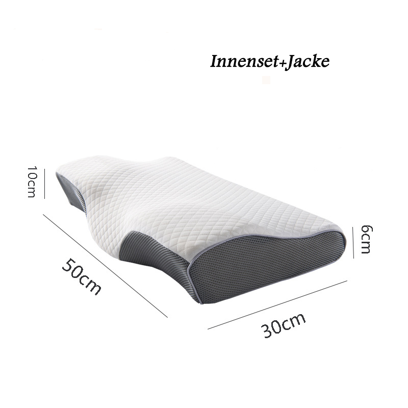 Memory foam ergonomic pillow for side, back &amp; stomach sleepers