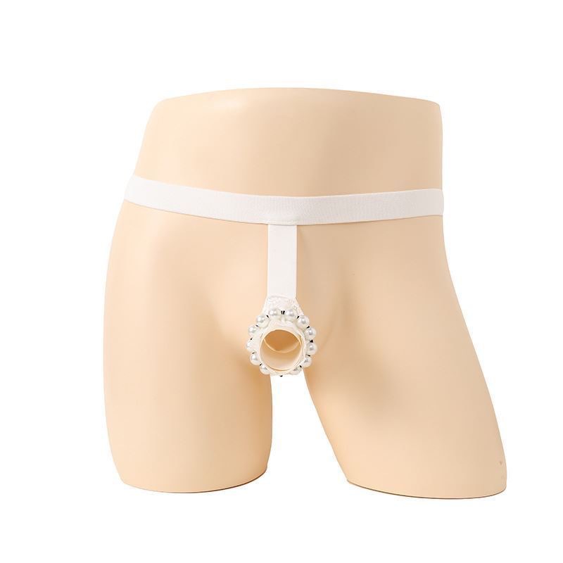 Sexy ropa interior calzoncillos Sissy calzoncillos de encaje con cuentas anillo tórico de encaje para hombre - Imagen 26 de 32