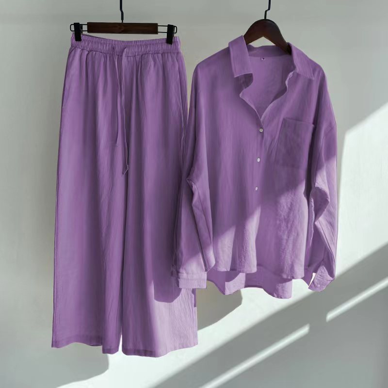 Womens Plus Size Cotton Linen Button Tops+Pants Ladies Casual Loungewear Outfits - Imagen 22 de 22