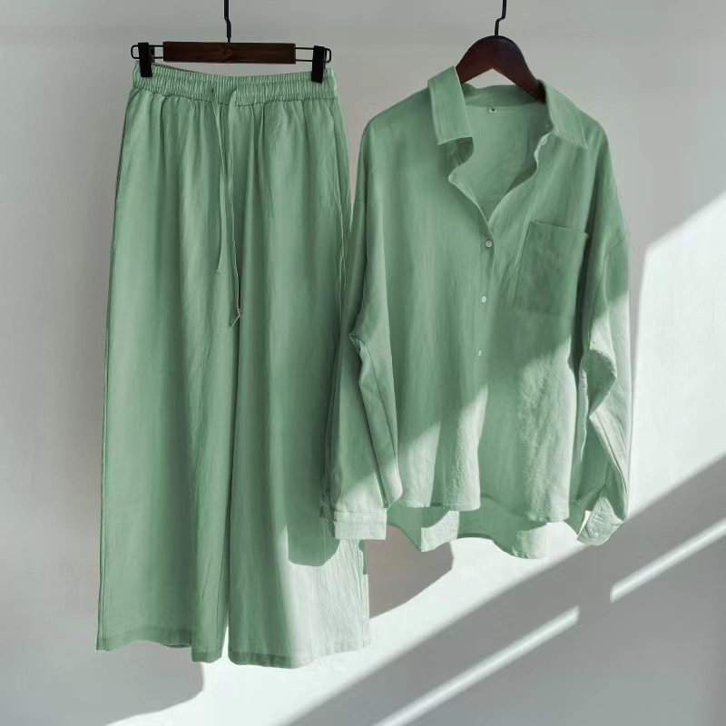 Womens Plus Size Cotton Linen Button Tops+Pants Ladies Casual Loungewear Outfits - Imagen 20 de 22
