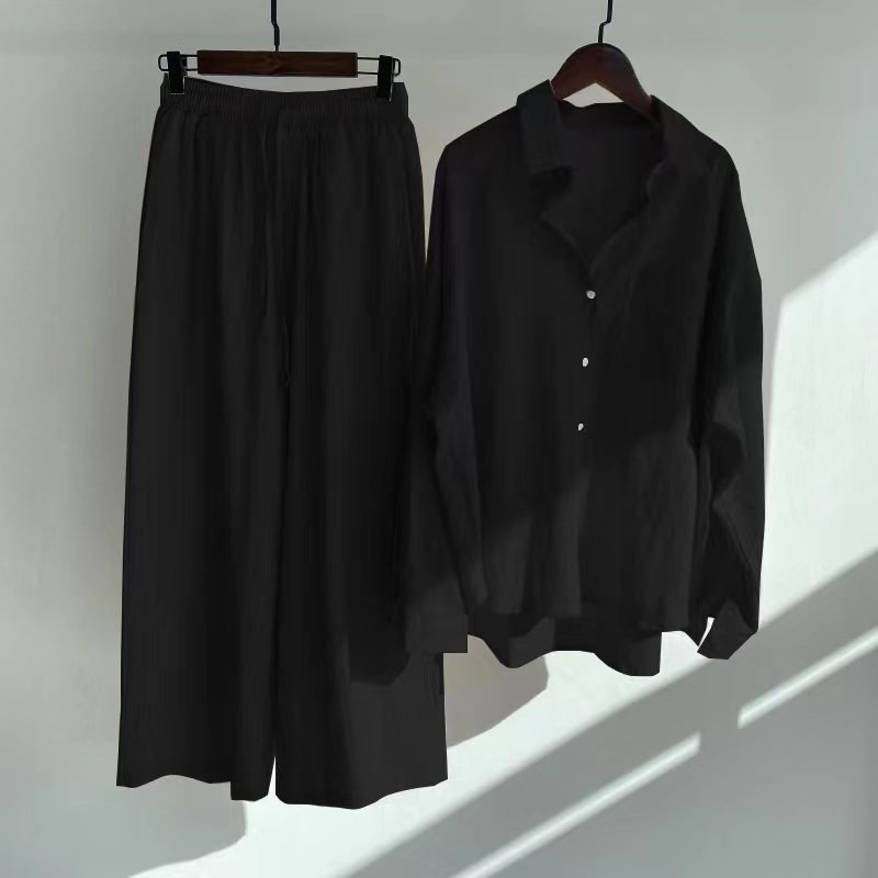 Womens Plus Size Cotton Linen Button Tops+Pants Ladies Casual Loungewear Outfits - Imagen 14 de 22