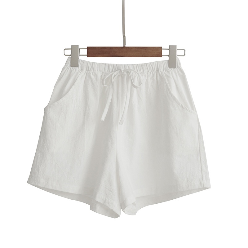 Women Cotton Linen Baggy Shorts Cropped Pants Casual Wide Leg Oversized Summer - Picture 15 of 21