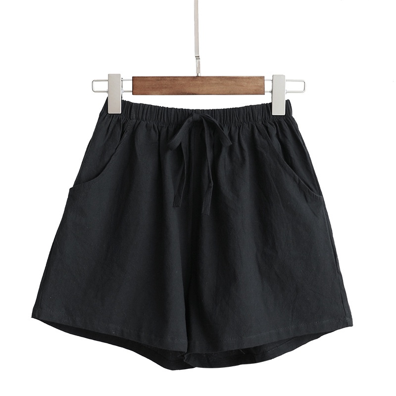 Women Cotton Linen Baggy Shorts Cropped Pants Casual Wide Leg Oversized Summer - Picture 14 of 21