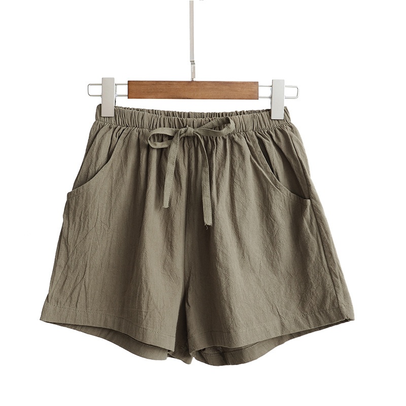 Women Cotton Linen Baggy Shorts Cropped Pants Casual Wide Leg Oversized Summer - Picture 17 of 21