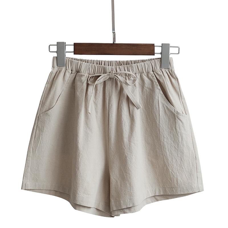 Women Cotton Linen Baggy Shorts Cropped Pants Casual Wide Leg Oversized Summer - Picture 20 of 21