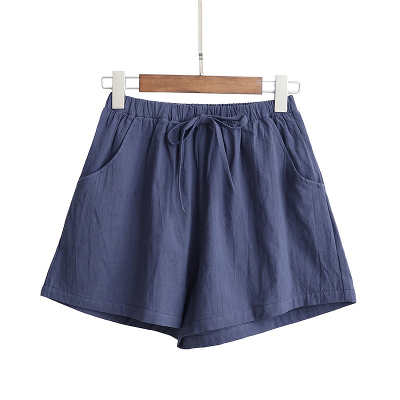 Women Cotton Linen Baggy Shorts Cropped Pants Casual Wide Leg Oversized Summer - Picture 16 of 21