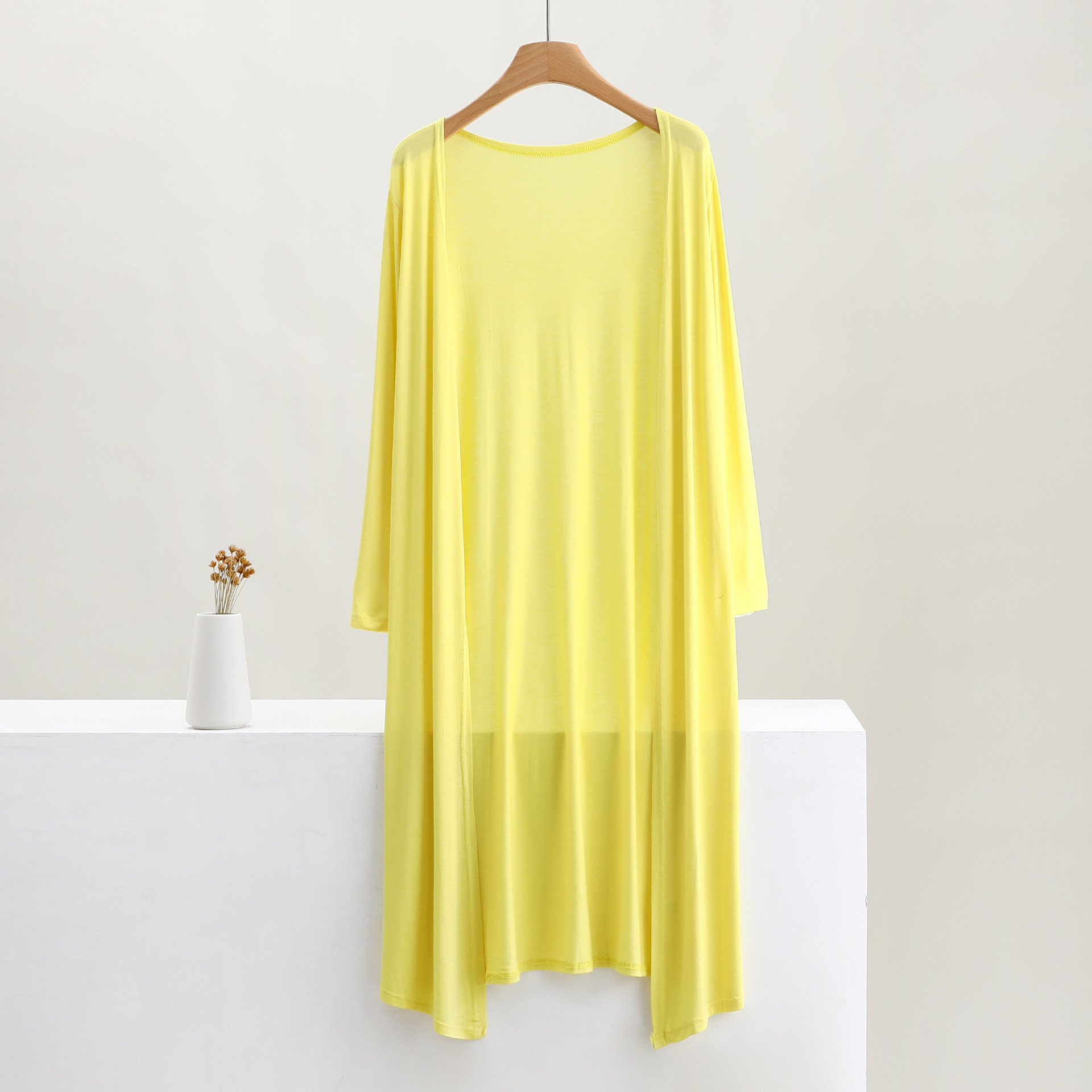 Women Long Sleeve Open Front Long Maxi Cardigan Longer Length Coat Sweater - Picture 21 of 26