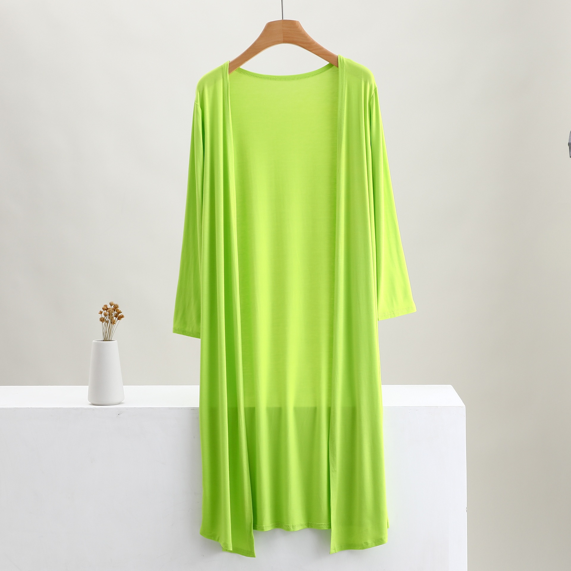 Women Long Sleeve Open Front Long Maxi Cardigan Longer Length Coat Sweater - Picture 22 of 26