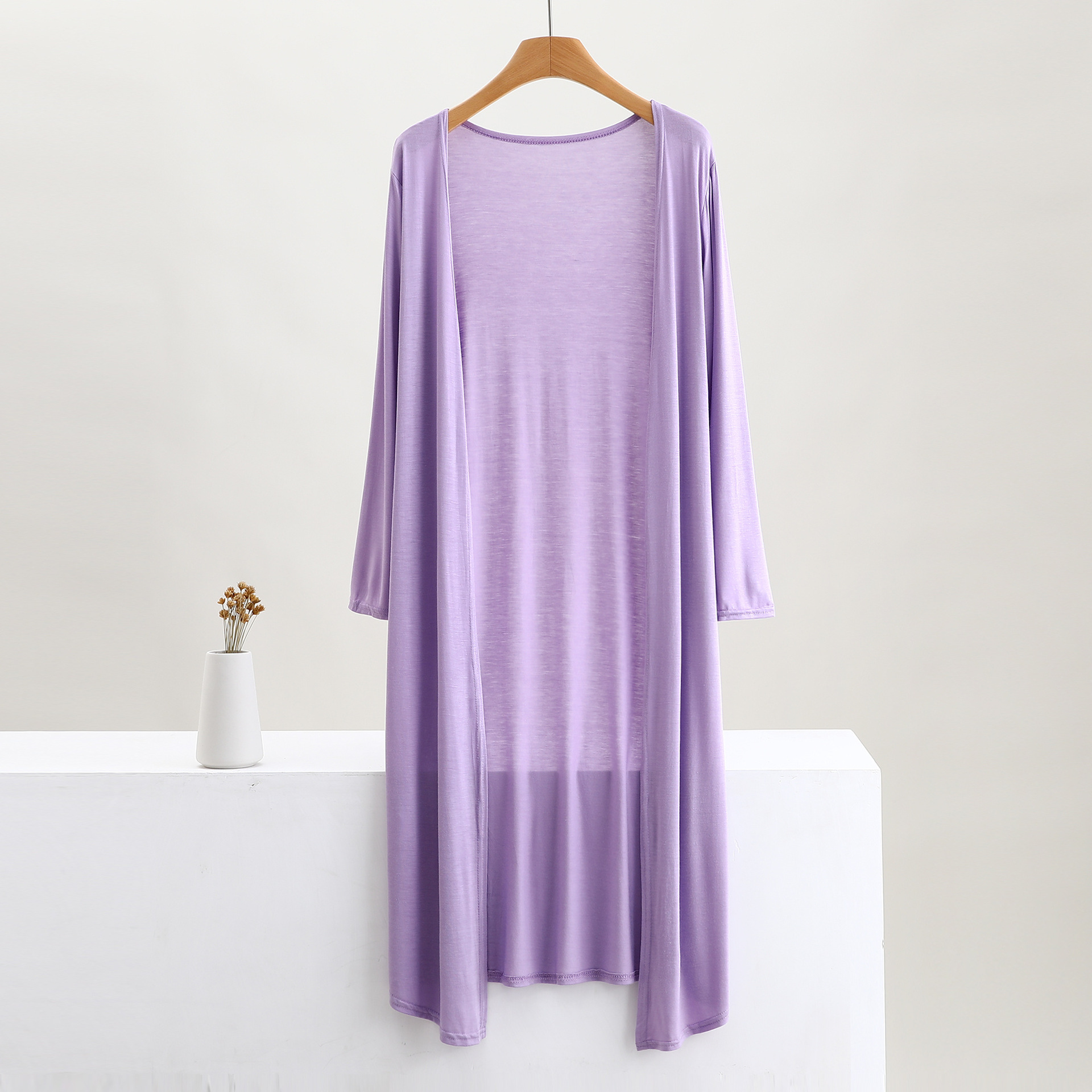 Women Long Sleeve Open Front Long Maxi Cardigan Longer Length Coat Sweater - Picture 23 of 26