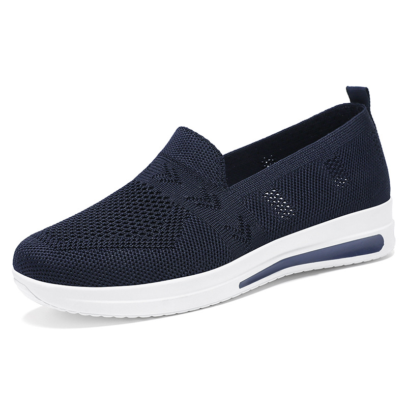 Ladies Breathable Sneakers Solid Mesh Non Slip Walking Slip On Lightweight Shoes - Picture 27 of 28