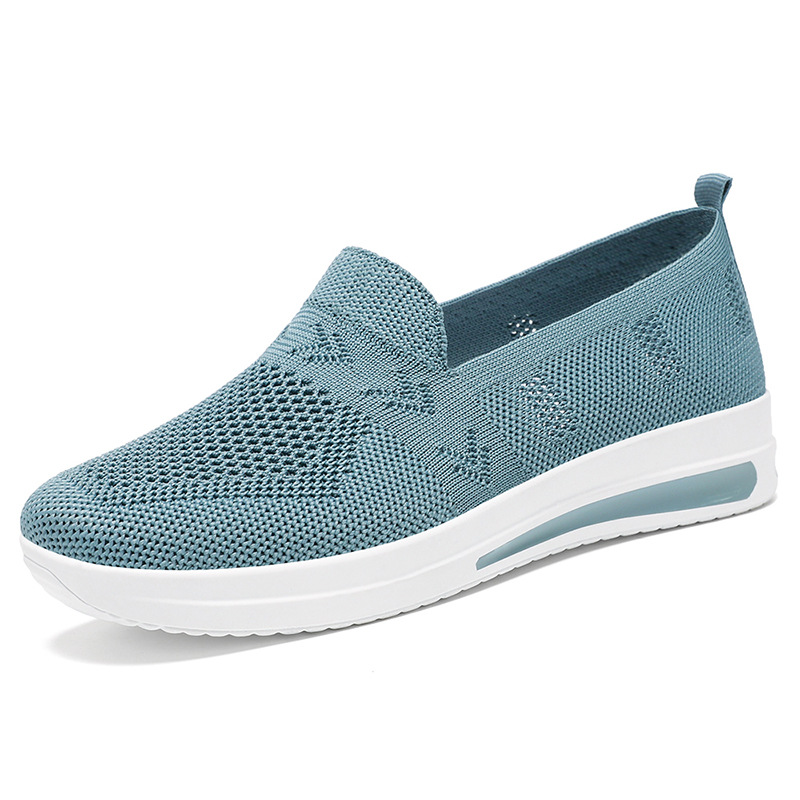 Ladies Breathable Sneakers Solid Mesh Non Slip Walking Slip On Lightweight Shoes - Picture 25 of 28
