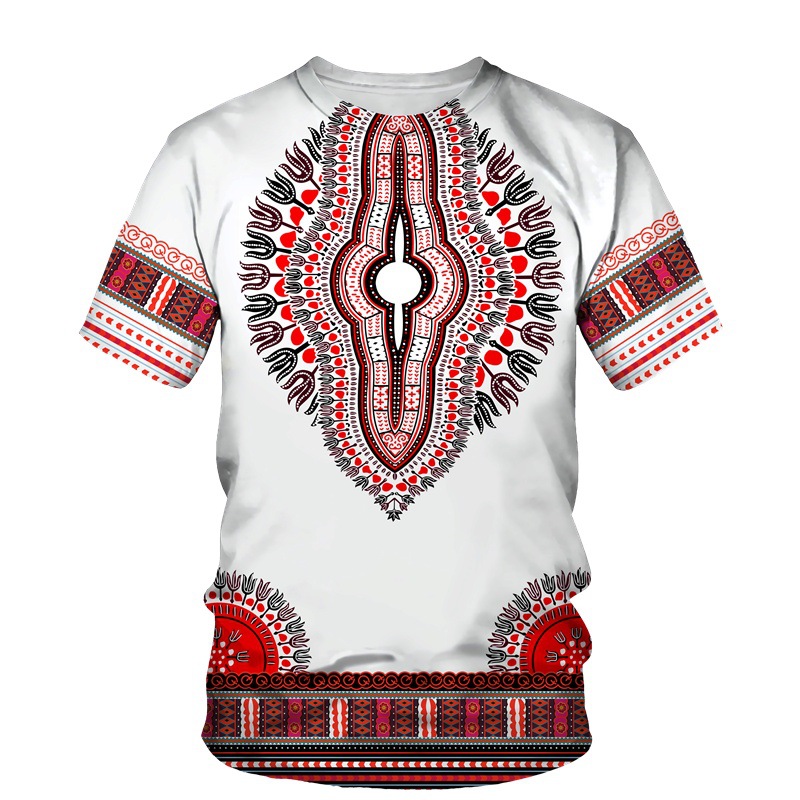 Men Dashiki T Shirt African Clothes Traditional Wear Clothing Short Sleeve Tops