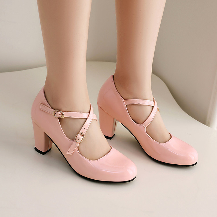 Mujeres Damas Tacón Medio Correas Cruzadas Mary Jane Fiesta Noche Zapatos Sandalias Talla - Imagen 26 de 27
