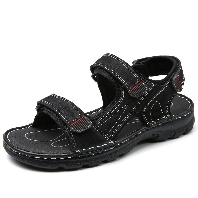Mens Leather Summer Sandals Shoes Outdoor Beach Holiday Sports Casual Sandals - Picture 15 of 18