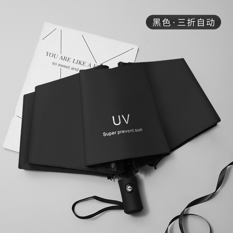Automatic White Umbrella Windproof Quick Dry UV Sun Protector Travel Auto Open - Picture 15 of 17