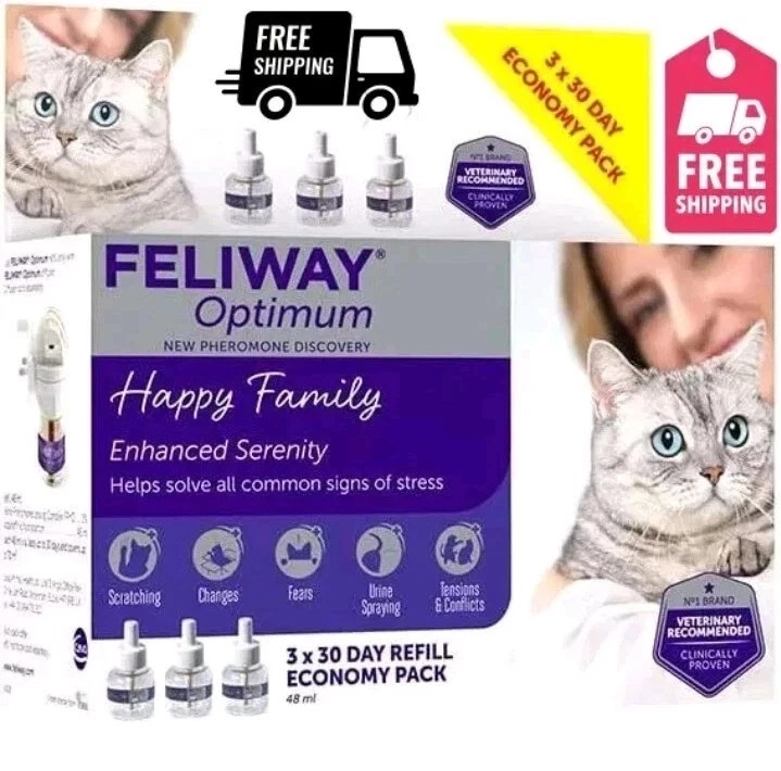 3x FELIWAY® Optimum Nachfüllflakon 48ml Feliway Optimum 30 Day Refill Value Pack - Bild 9 von 13