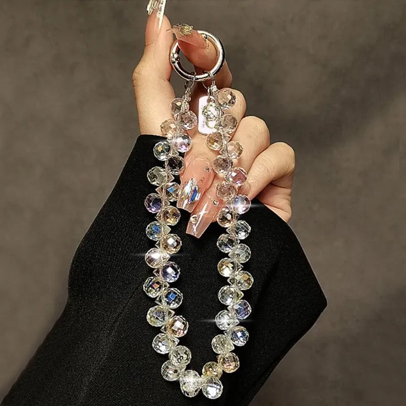 Luxury Mobile Phone Charm Crystal Beads Strap Cord Chain Keys Holder Gifts New - Zdjęcie 29 z 30