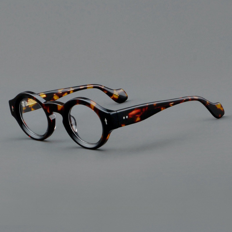 Neue Acetat Runde Retro-Brille für Männer Frauen klassische Brillen dicke Rahmen - Picture 9 of 12