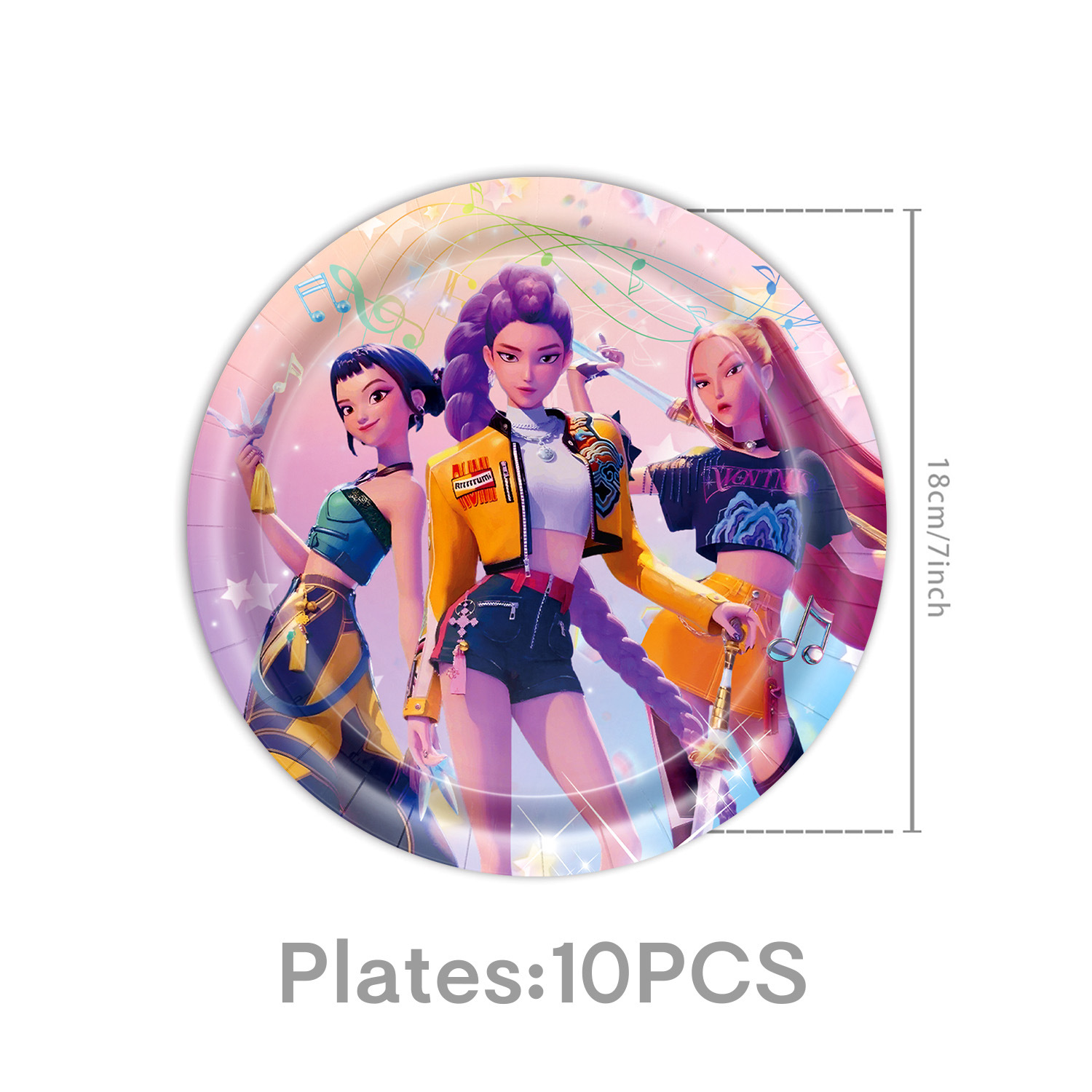 KPop Hunters Party Supplies Set Plates Cups Tablecloth Napkins Themed Party - Picture 18 of 23