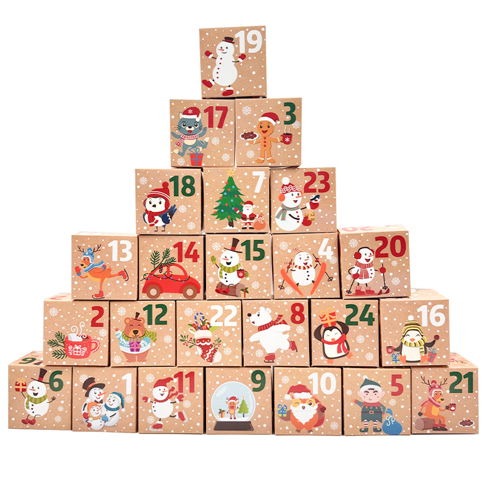 Empty Box Christmas Advent Calendar 24 Days Countdown Surprise Gift Reusable - Picture 26 of 27