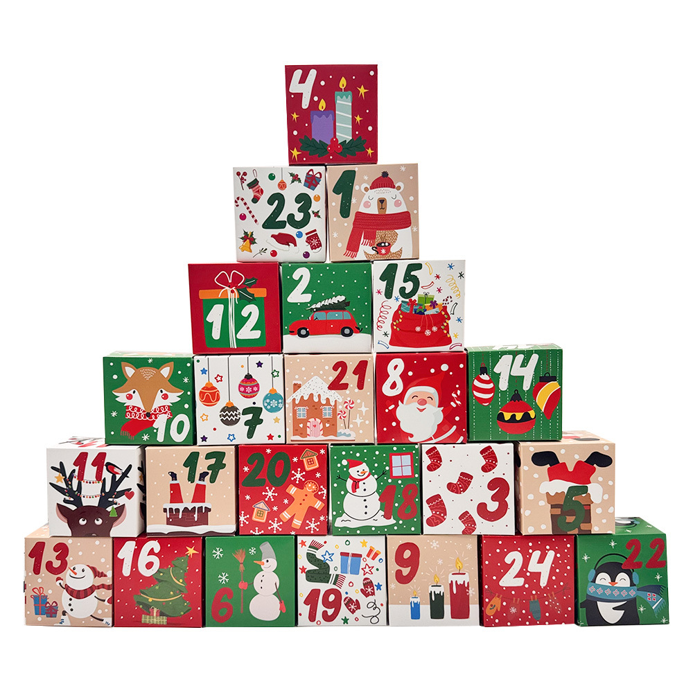 Empty Box Christmas Advent Calendar 24 Days Countdown Surprise Gift Reusable - Picture 25 of 27