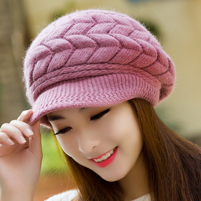 LADY Women Knitted Winter Warm Beanie Hat Peaked Wooly Visor Cap Casual Slouch_ - Picture 18 of 28