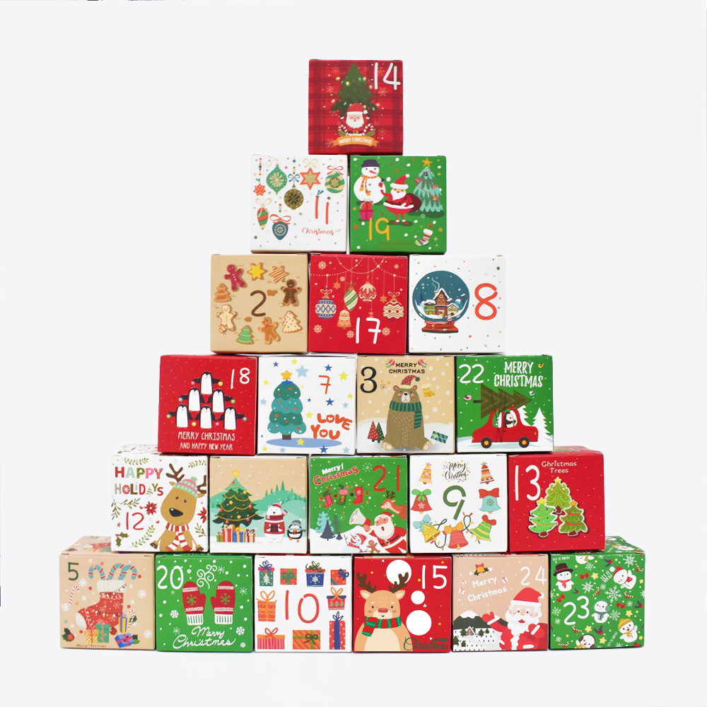 Empty Box Christmas Advent Calendar 24 Days Countdown Surprise Gift Reusable - Picture 23 of 27