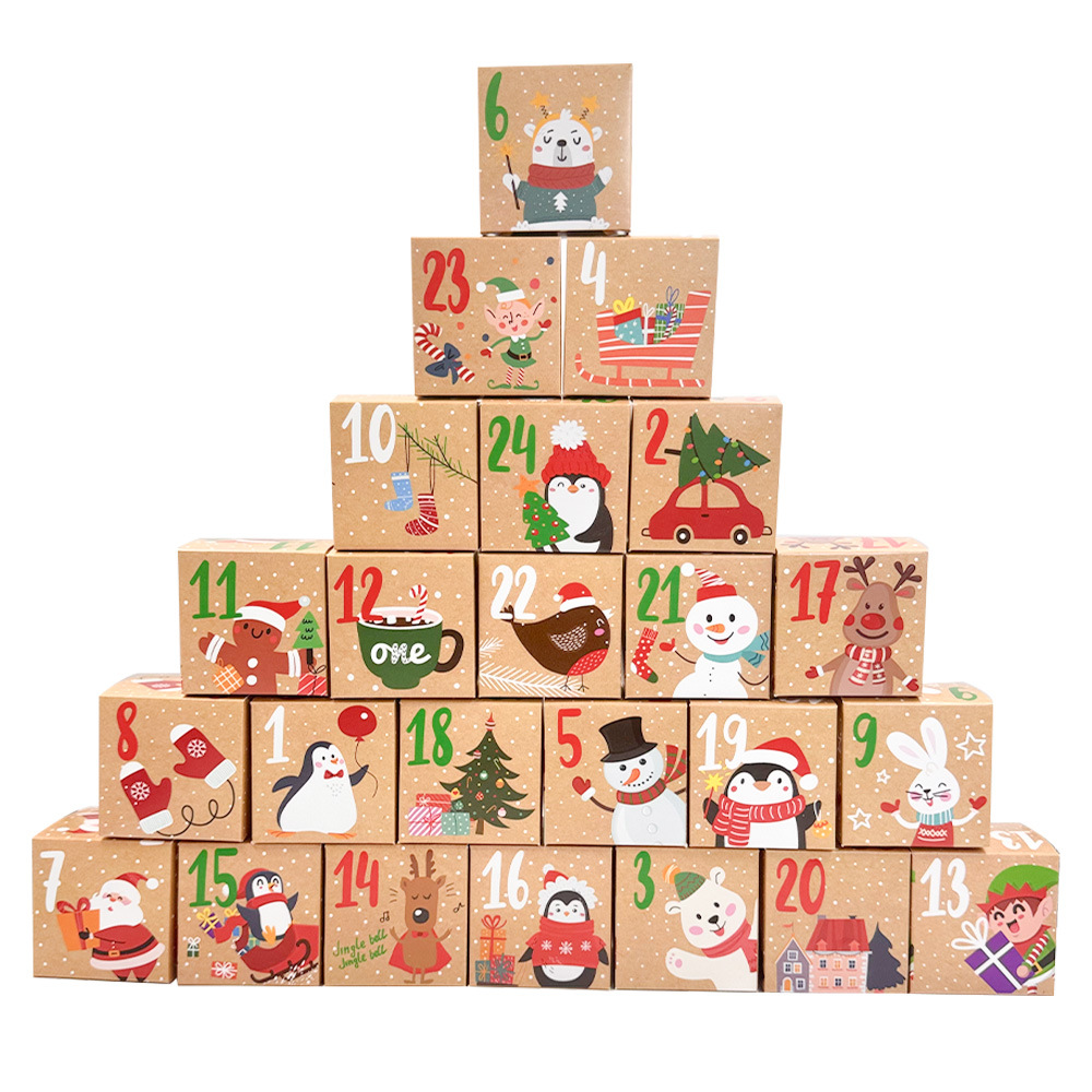 Empty Box Christmas Advent Calendar 24 Days Countdown Surprise Gift Reusable - Picture 24 of 27