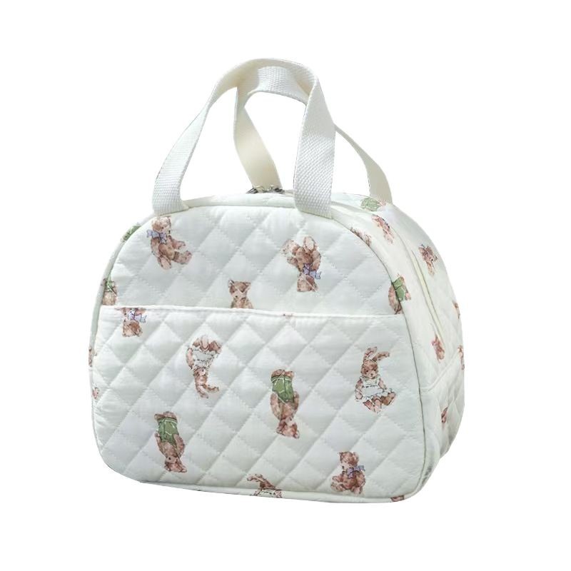 Xoeryoy Bow Lunch Bag Insulated Quilted Cute Lunch Box with Pocket Keep Fresh & - Picture 15 of 19