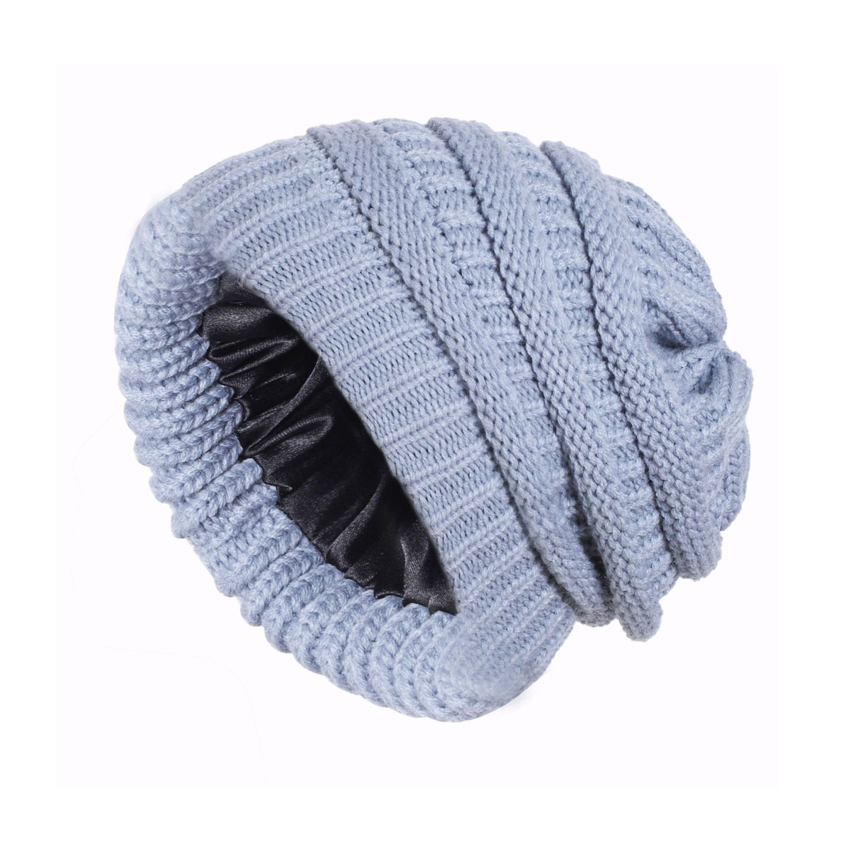 Womens Mens Winter Beanie Hat Warm Knit Hat Thick Silk Satin Lined Cap Outdoor - Bild 31 von 33