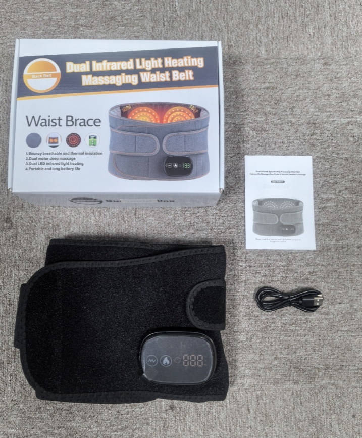 Red Light Heating Therapy Massage Belt with Vibration for Lower Back Pain Relief - Bild 23 von 23