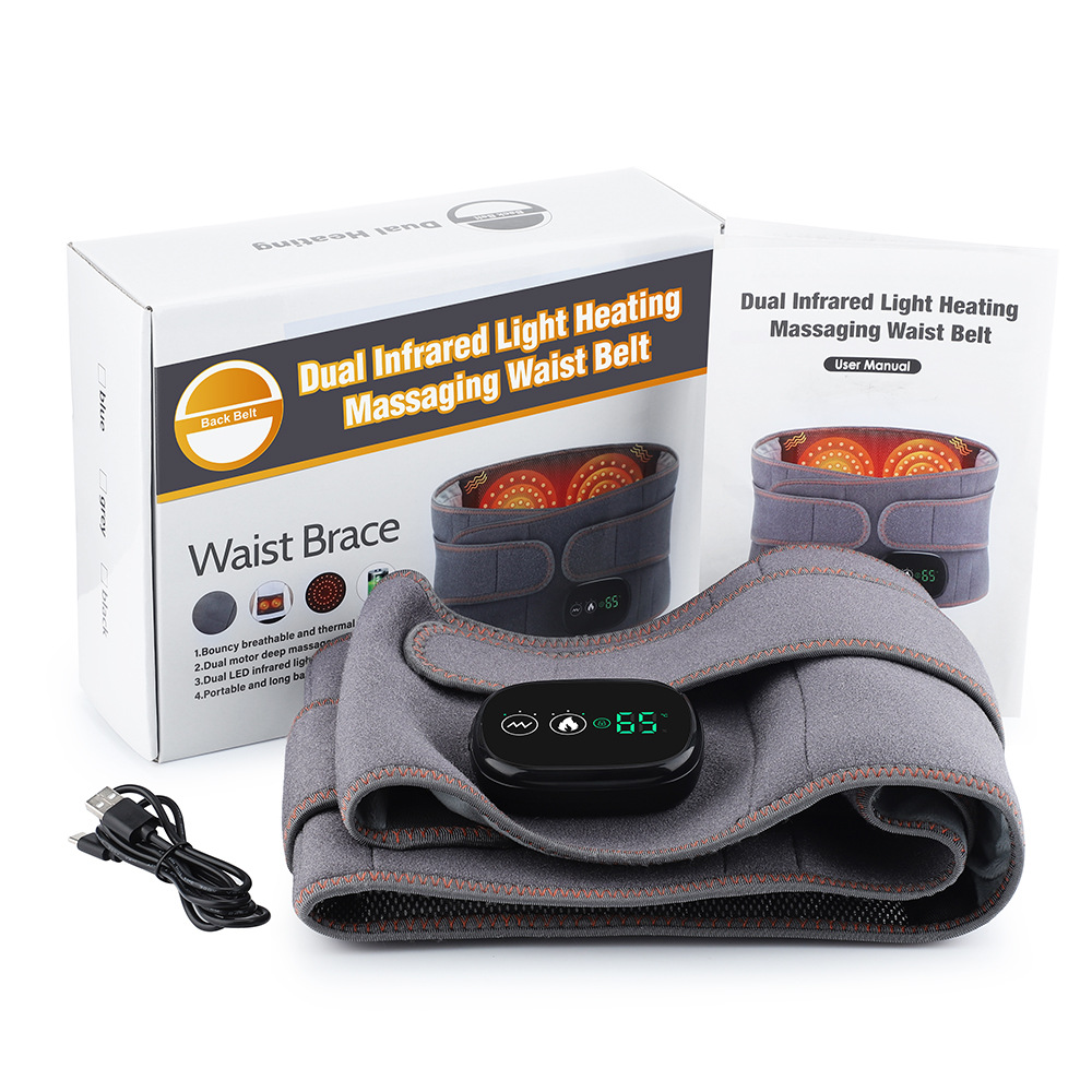 Red Light Heating Therapy Massage Belt with Vibration for Lower Back Pain Relief - Bild 22 von 23