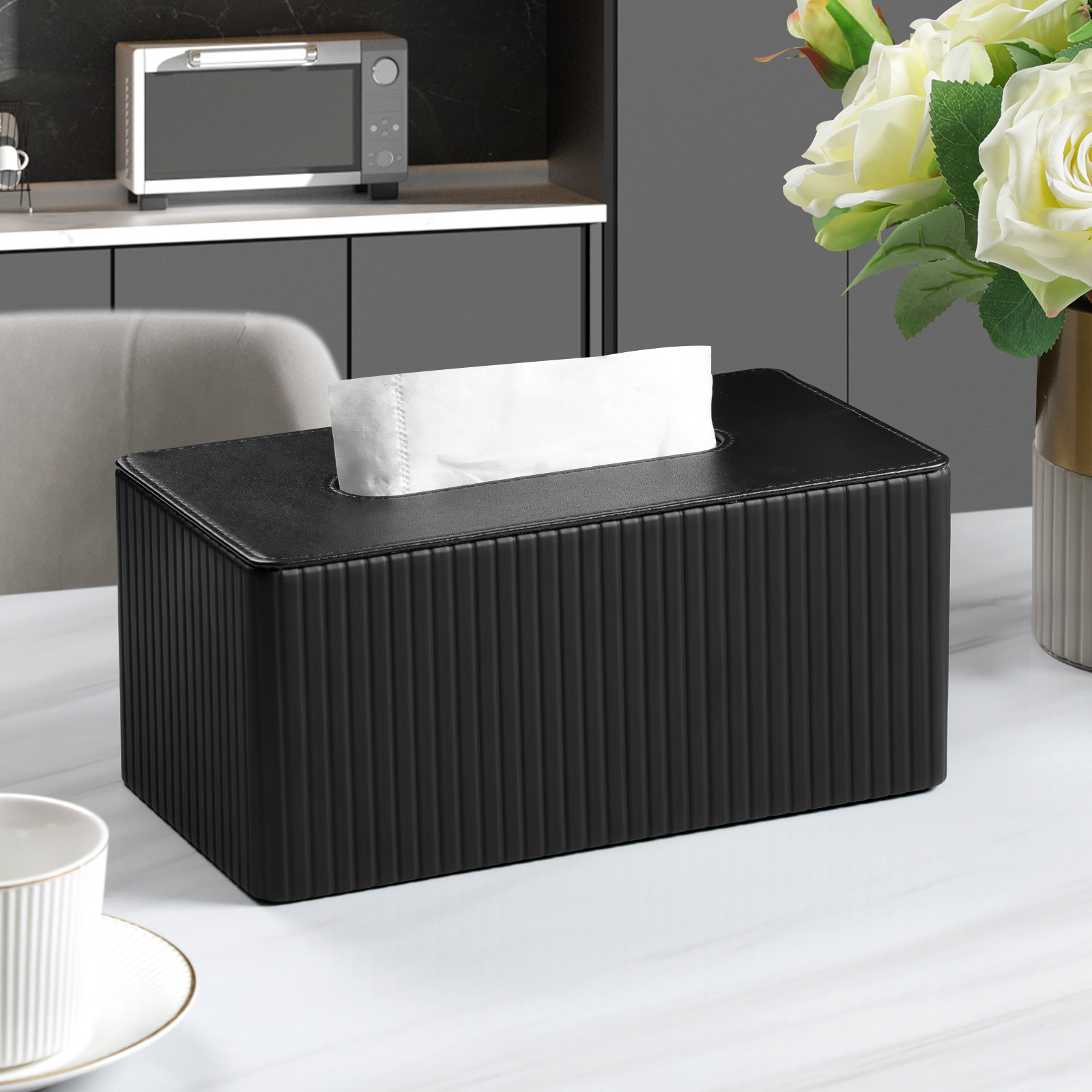 Kosmetiktücherbox Taschentuchbox, Rechteckige Tissue Box Tücherbox für Wohnzimme - Bild 45 von 45