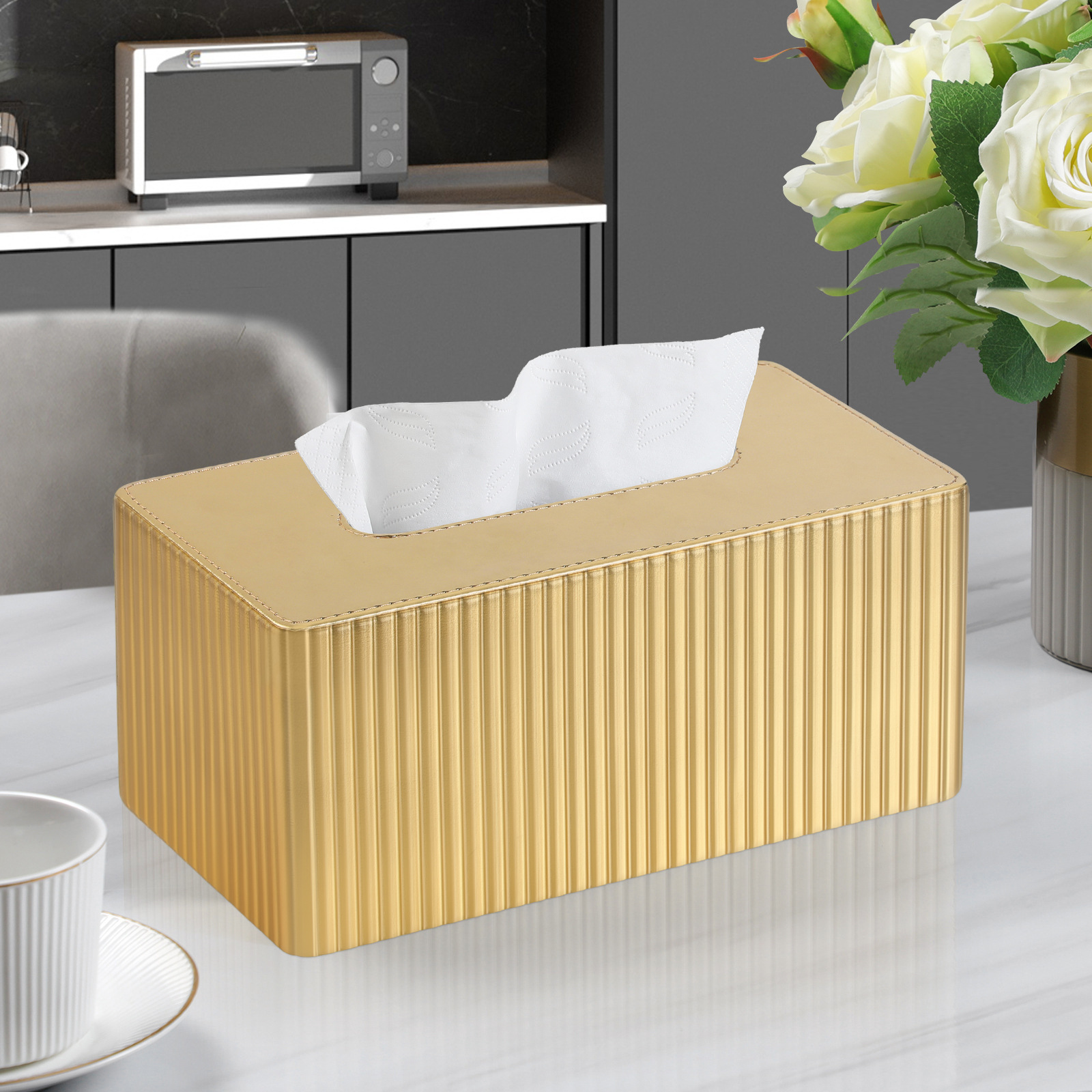 Kosmetiktücherbox Taschentuchbox, Rechteckige Tissue Box Tücherbox für Wohnzimme - Bild 43 von 45